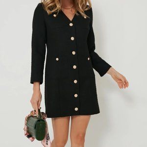 Tuckernuck Pomander Place Black Tweed Keira Dress